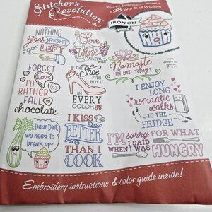 Cross Stitch Iron On Embroidery Transfer Pattern #28 Words of Wisdom NWOT